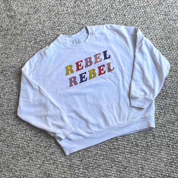 Zoe Karssen Sweaters - White Rebel Rebel Sweatshirt